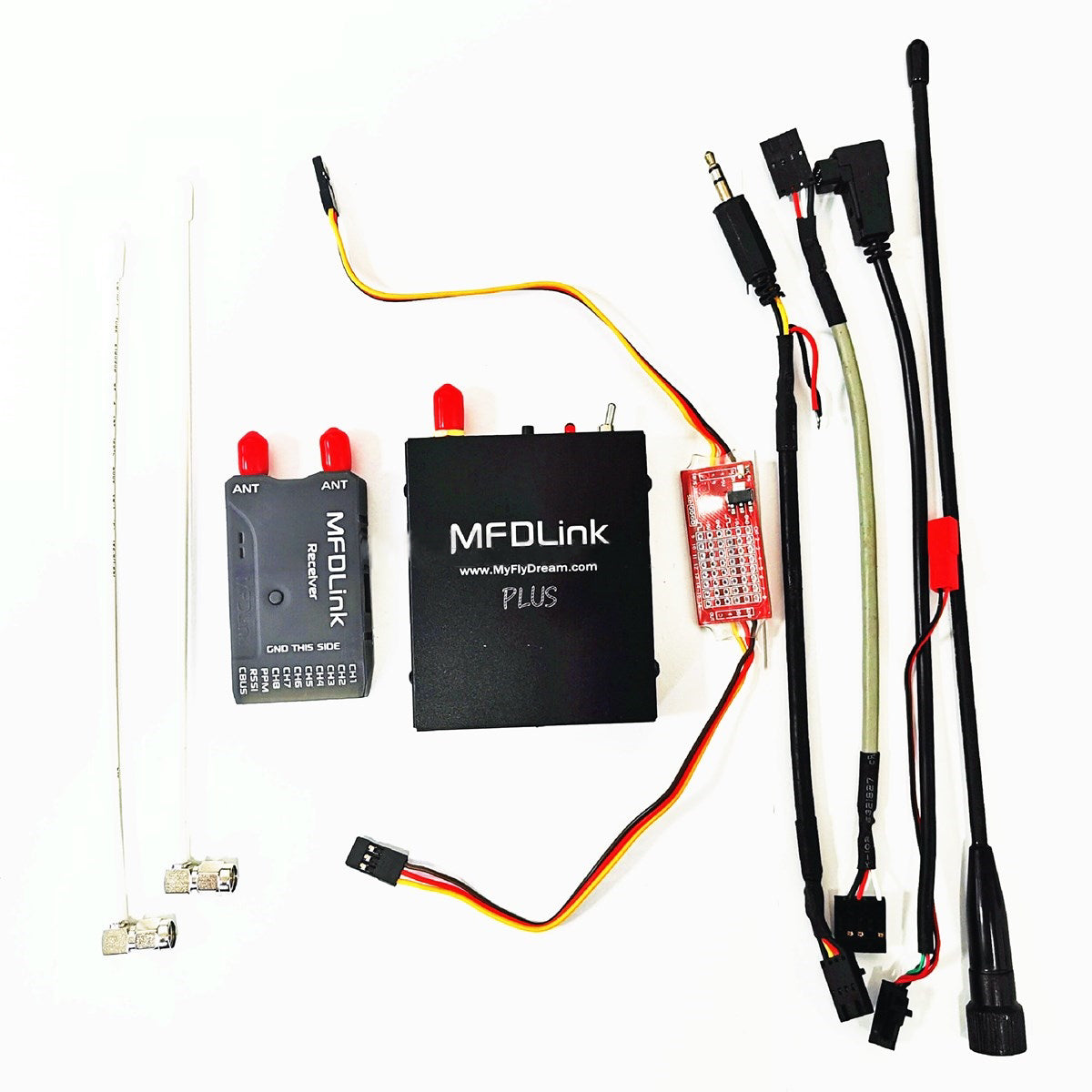 50KM Long Range MFDLink Rlink 433Mhz 16CH 1W FPV UHF System Transmitter w/8 Channel Receiver TX+RX Set