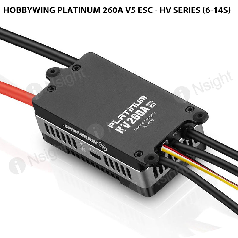 HOBBYWING Platinum 260A V5 ESC - HV Series (6-14S)