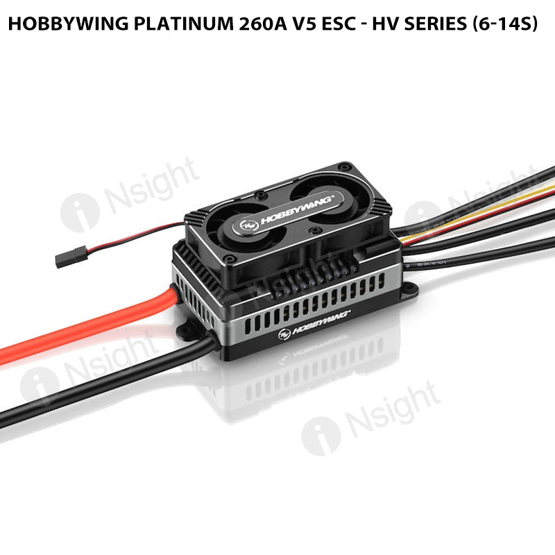 HOBBYWING Platinum 260A V5 ESC - HV Series (6-14S)