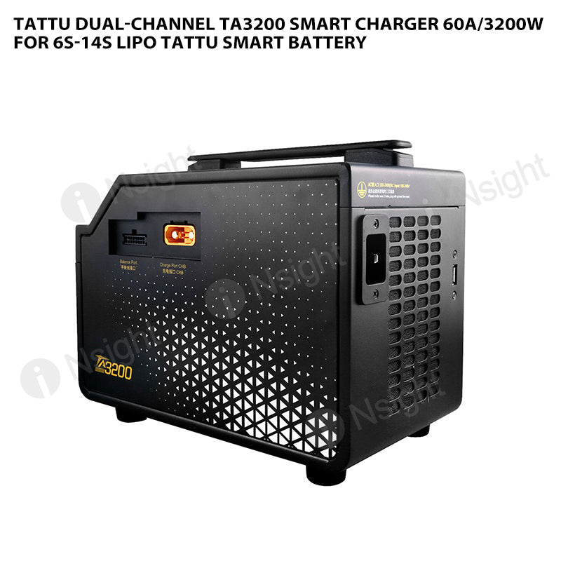 Tattu Dual-channel TA3200 smart charger 60A/3200W for 6S-14S LiPo Tattu Smart battery
