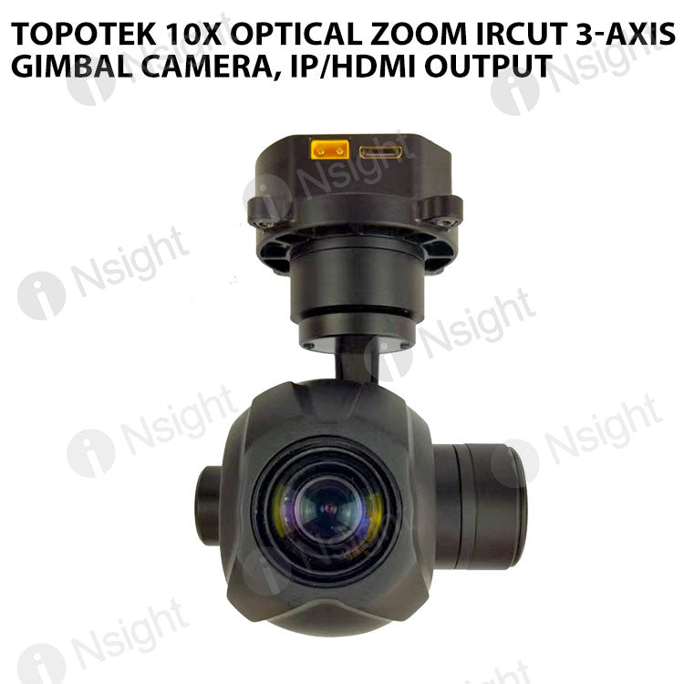 Topotek 10x Optical zoom IRCUT 3-Axis Gimbal camera, IP/HDMI output