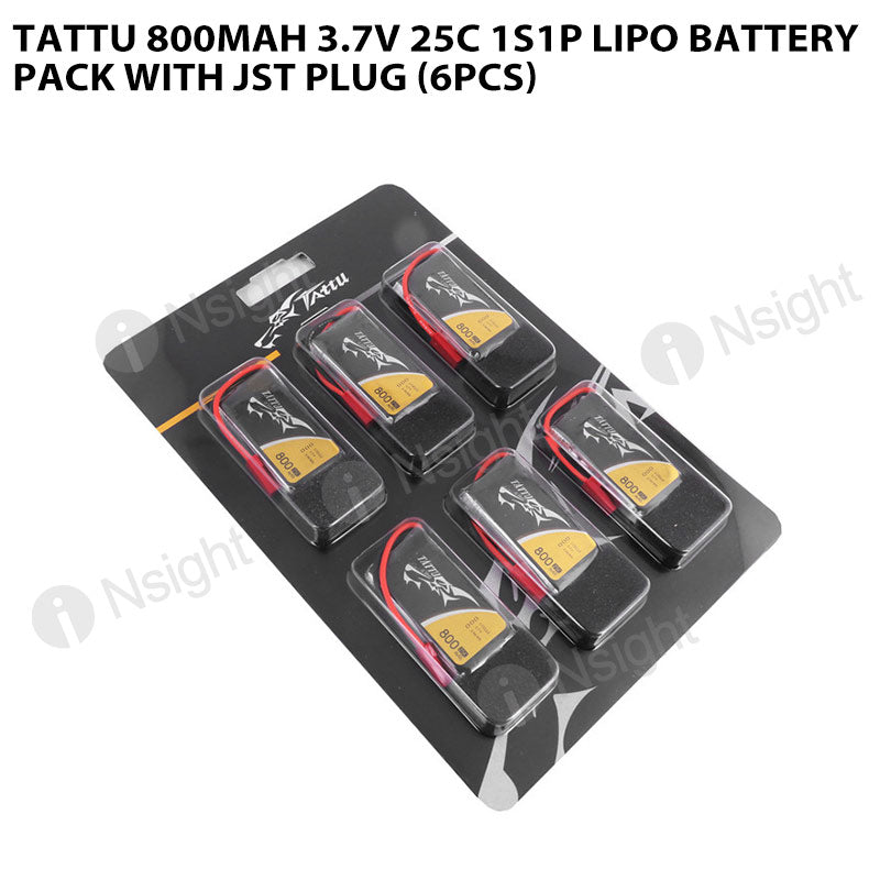 TATTU Pack de 5 batteries Lipo HV 1S 300mAh 75C BT 2.0 TAA3001S75BT2 TATTU Pack de 5 batteries Lipo HV 1S 300mAh 75C BT 2.0 TAA3001S75BT2