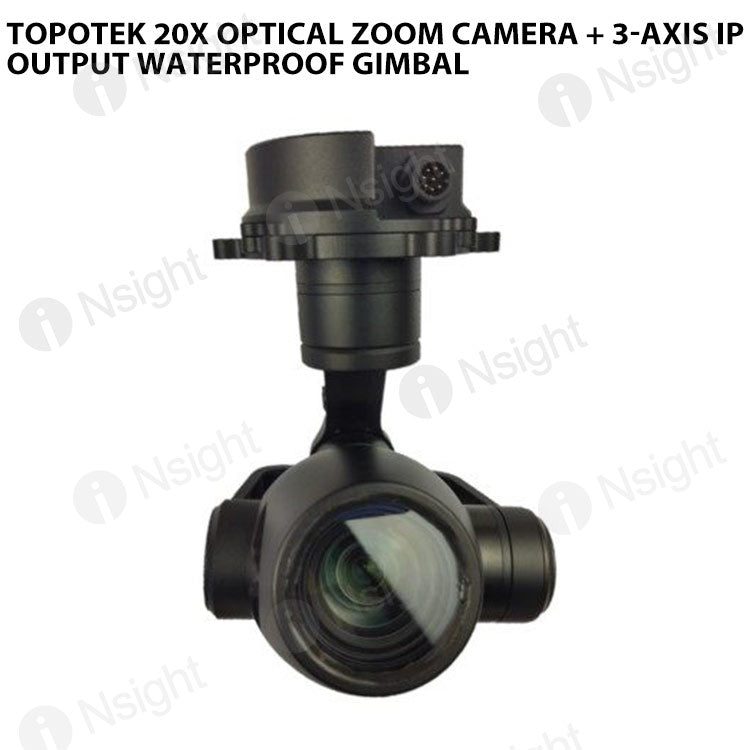 Topotek 20x Optical Zoom Camera + 3-axis IP output waterproof Gimbal