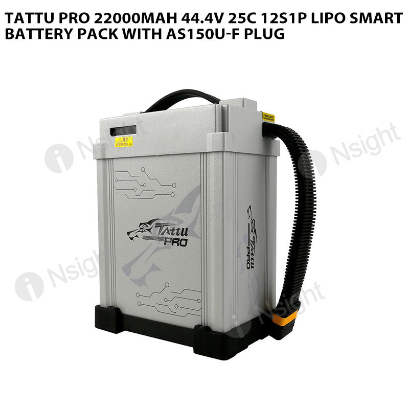 Tattu Pro 22000mAh 44.4V 25C 12S1P Lipo Smart Battery Pack With AS150U-F Plug