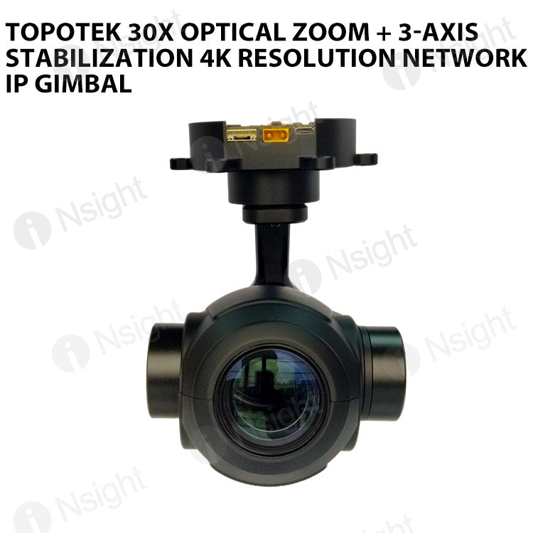 Topotek RIP30S4K 30x Optical Zoom + 3-Axis Stabilization 4K Resolution Network IP Gimbal