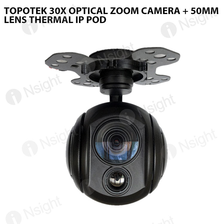 Topotek 30x Optical Zoom Camera + 50mm lens Thermal IP Pod