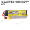 Tattu R-Line 22.2V 2200mah 6S 95C FPV Lipo Battery With XT60 Plug For 7