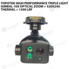 Topotek TH10T3LN High performance Triple Light Gimbal 10X Optical zoom + 320x240 Thermal + 1500 LRF