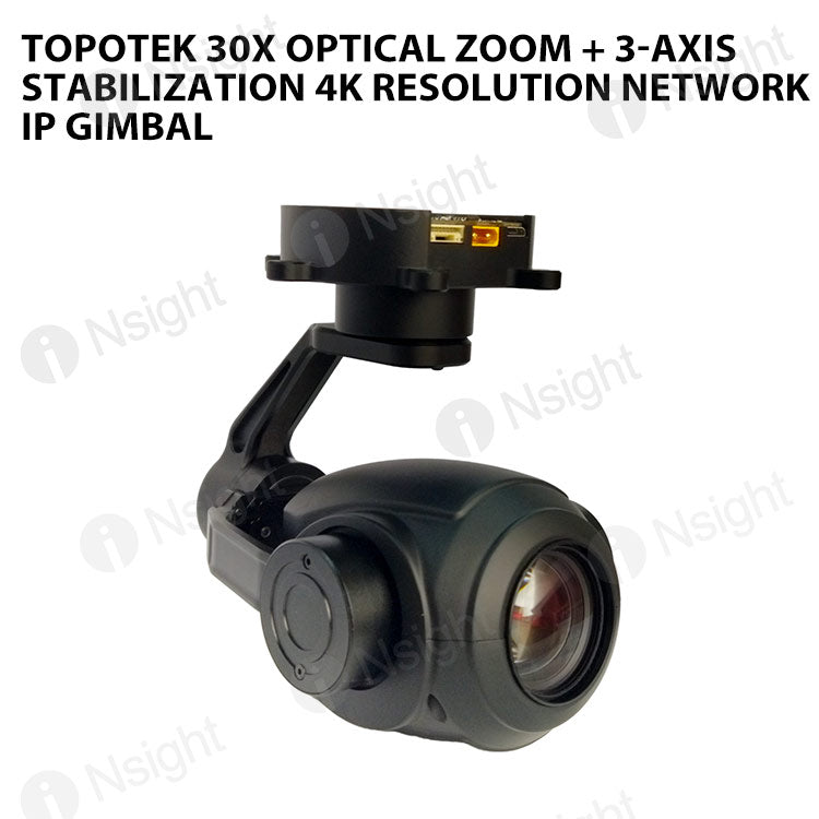 Topotek KIP30S4K 30x Optical Zoom + 3-Axis Stabilization 4K Resolution Network IP Gimbal