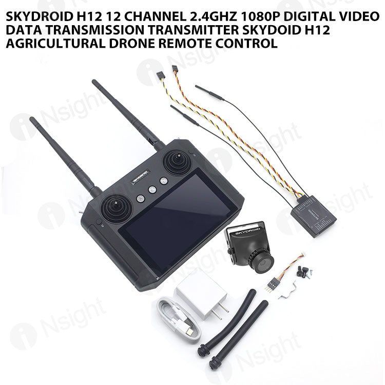 Skydroid H12 12 Channel 2.4GHz 1080P Digital Video Data Transmission T ...