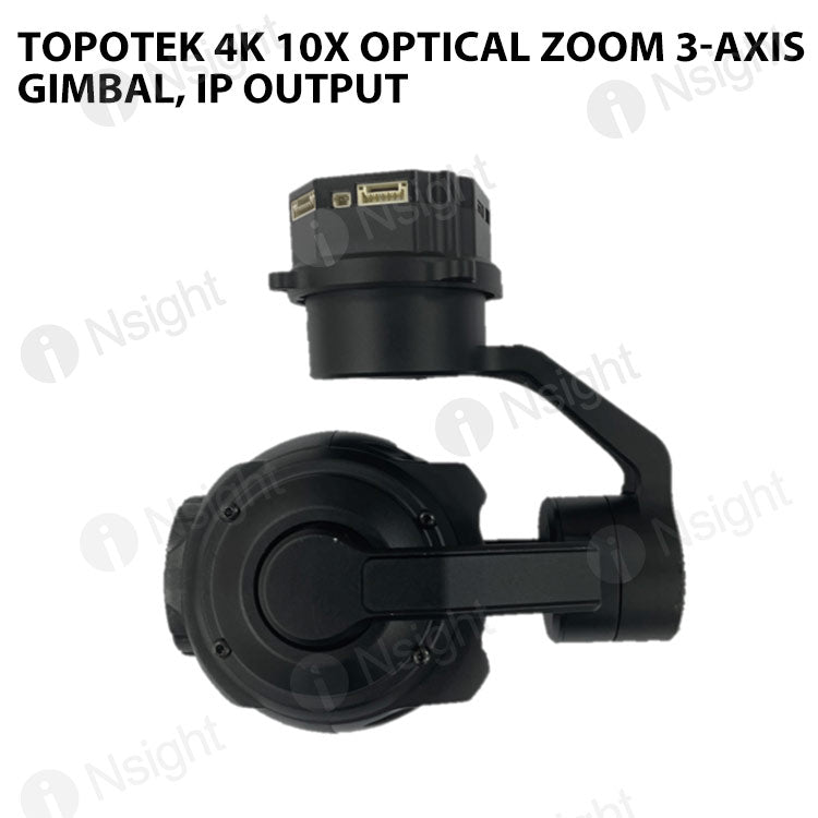 Topotek KIP10S4K 4K 10X Optical zoom 3-Axis Gimbal, IP output