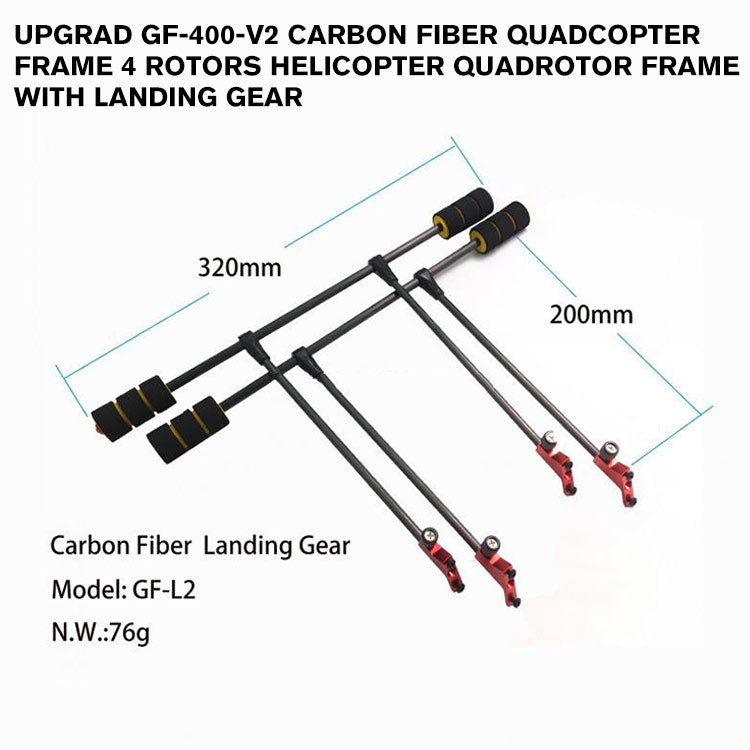 Upgrad GF400V2 carbon fiber quadcopter frame 4 rotors helicopter qua
