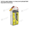 Tattu 750mAh 3S 95C 11.1V R-Line Lipo Battery Pack With XT30 Plug