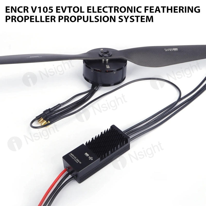 ENCR V105 eVTOL Electronic feathering propeller propulsion system iNsightFPV