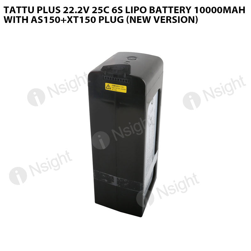 Tattu Plus 22.2V 25C 6S Lipo Battery 10000mAh With AS150+XT150 Plug (New Version)
