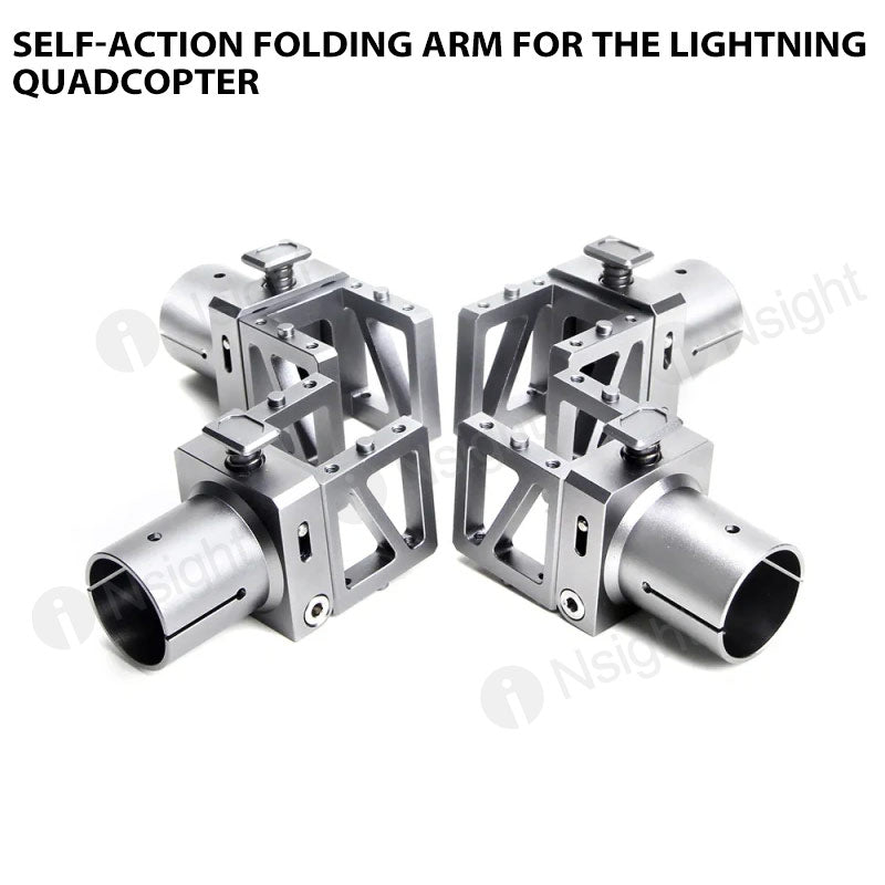 Self-action folding arm for the lightning quadcopter