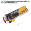 Tattu 2300mAh 3S 75C Lipo Battery Pack With XT60 Plug