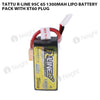 Tattu 6S 1300mAh 95C R-Line Lipo Battery Pack With XT60 Plug