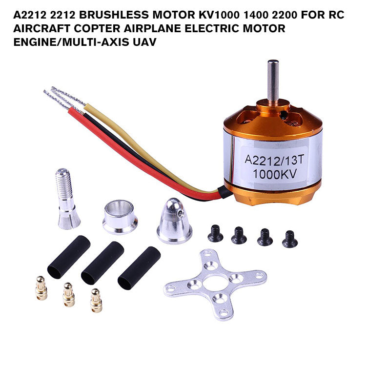 A2212 2212 Brushless Motor KV1000 1400 2200 For RC Aircraft Copter Air –  iNsightFPV