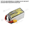 Tattu R-Line Version 3.0 1550mAh 22.2V 120C 6S1P Lipo Battery Pack With XT60 Plug