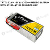 Tattu 22.8V 15C 6S 17000mAh LiPo Battery With AS150+XT150 Plug For UAV