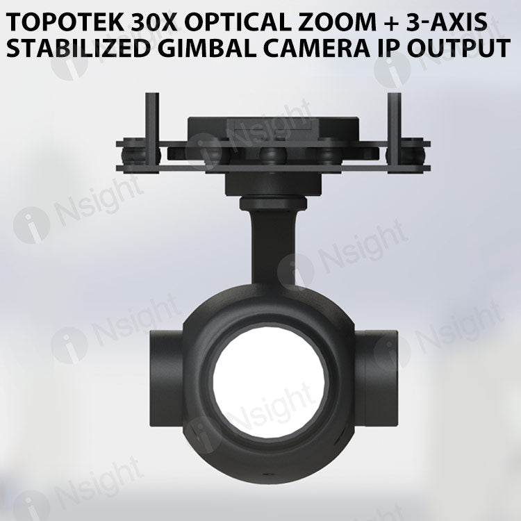 Topotek 30x Optical Zoom + 3-Axis Stabilized Gimbal Camera IP Output