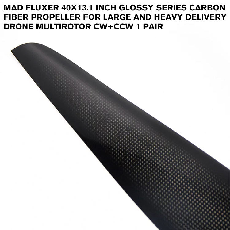 FLUXER 40x13.1 Inch Glossy Series Carbon Fiber Propeller For Large And Heavy Delivery Drone Multirotor CW+CCW 1 Pair