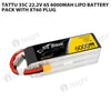 Tattu 35C 22.2V 6S 6000mAh Lipo Battery Pack With XT60 Plug