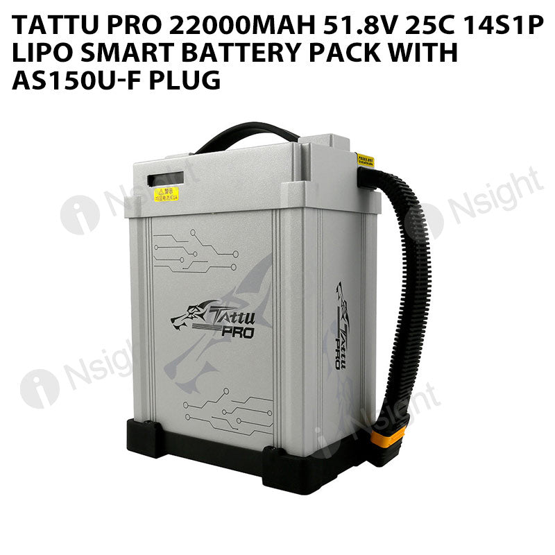 Tattu Pro 22000mAh 51.8V 25C 14S1P Lipo Smart Battery Pack With AS150U-F Plug