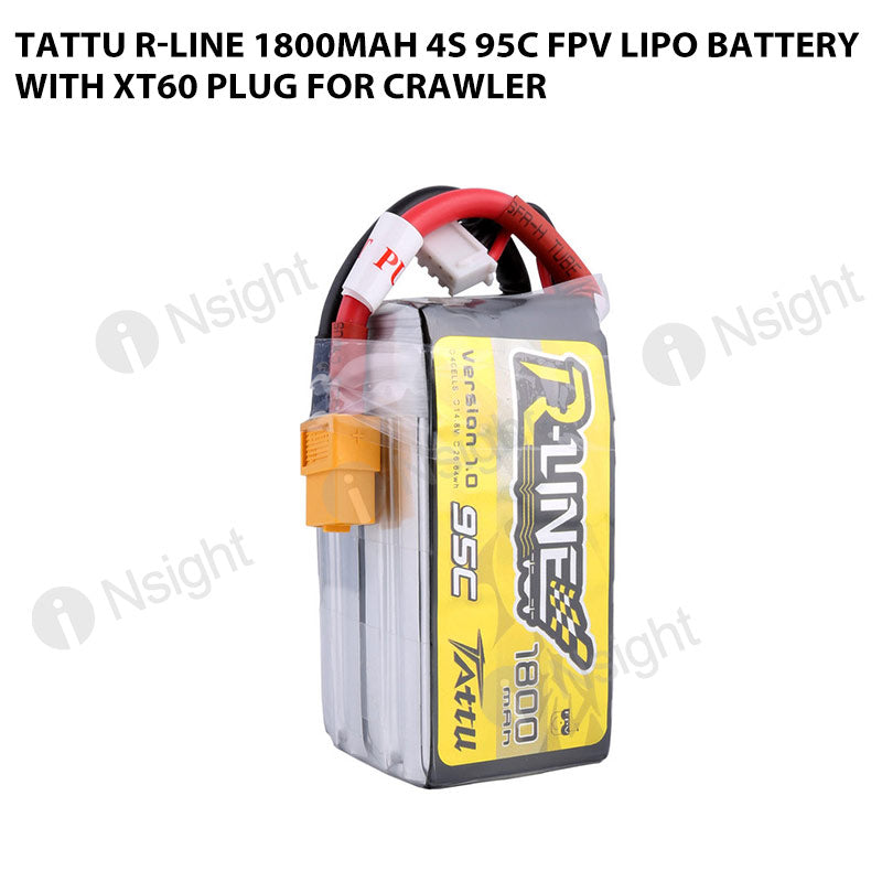 Tattu 1800mah 4S 95C R-Line Lipo Battery With XT60 Plug