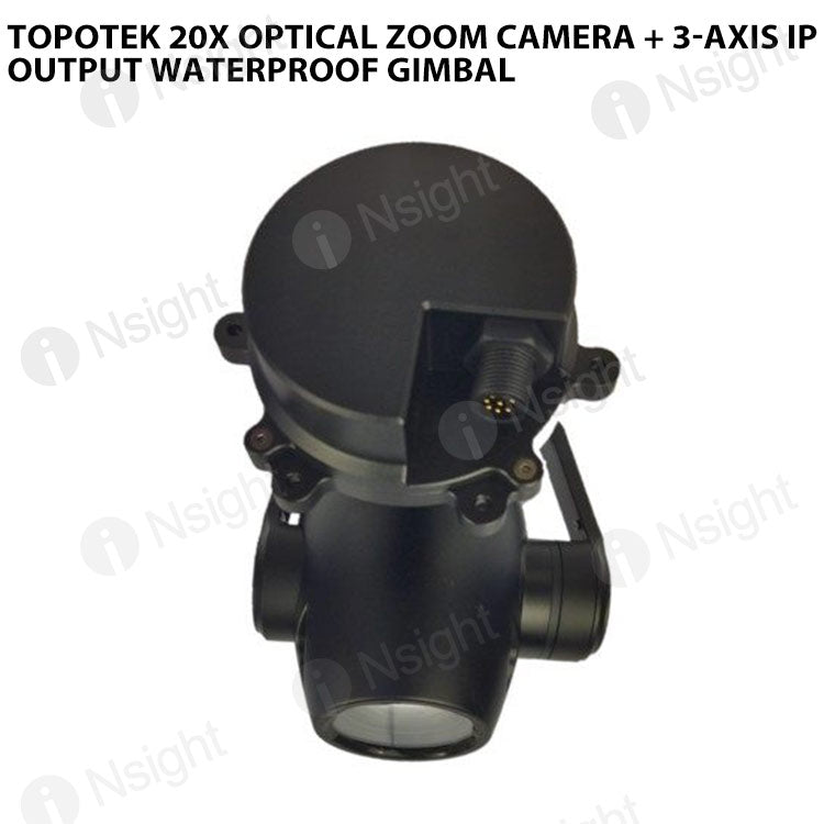 Topotek 20x Optical Zoom Camera + 3-axis IP output waterproof Gimbal