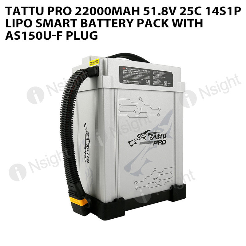 Tattu Pro 22000mAh 51.8V 25C 14S1P Lipo Smart Battery Pack With AS150U-F Plug
