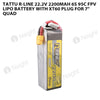 Tattu R-Line 22.2V 2200mah 6S 95C FPV Lipo Battery With XT60 Plug For 7