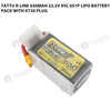 Tattu 650mAh 6s 95C 22.2V R-Line Lipo Battery Pack With XT30 Plug
