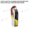 Tattu 14.8V 75C 4S 450mah Lipo Battery Pack With XT30 Plug- Long Size For H Frame