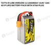 Tattu R-Line Version 3.0 2000mAh 14.8V 120C 4S1P Lipo Battery Pack With XT60 Plug