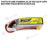 Tattu R-Line 550mAh 22.2V 95C 6S1P Lipo Battery Pack With XT30 Plug