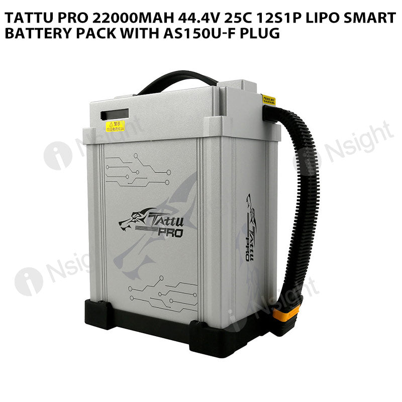 Tattu Pro 22000mAh 44.4V 25C 12S1P Lipo Smart Battery Pack With AS150U-F Plug