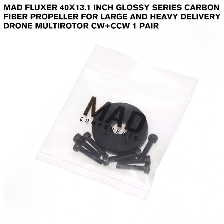 FLUXER 40x13.1 Inch Glossy Series Carbon Fiber Propeller For Large And Heavy Delivery Drone Multirotor CW+CCW 1 Pair