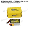 Tattu 1300mAh 6S 120C 22.2V R-Line Version 3.0 Lipo Battery Pack With XT60 Plug