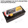 Tattu 2300mAh 3S 75C Lipo Battery Pack With XT60 Plug