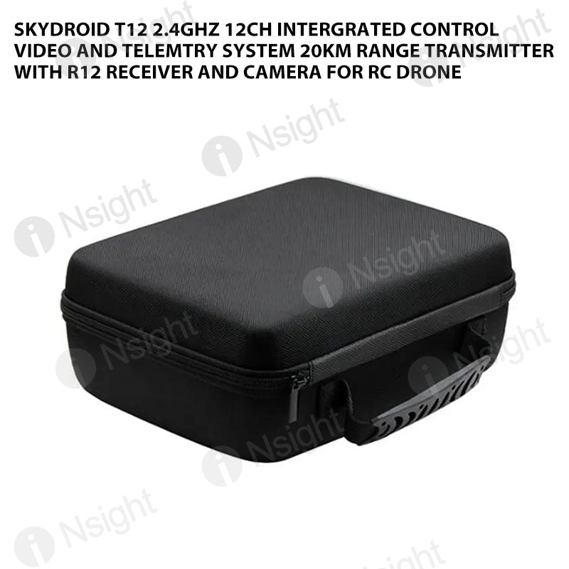 Skydroid T12 2.4GHz 12CH Intergrated Control Video and Telemtry System 20km Range Transmitter with R12 Receiver and Camera for RC Drone