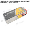 Tattu 22.8V 15C 6S 17000mAh LiPo Battery With XT90-S Plug For UAV