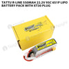 Tattu R-Line 550mAh 22.2V 95C 6S1P Lipo Battery Pack With XT30 Plug