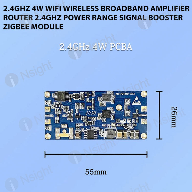 2.4GHz 4W Wifi Wireless Broadband Amplifier Router 2.4Ghz Power Range Signal Booster ZigBee Module