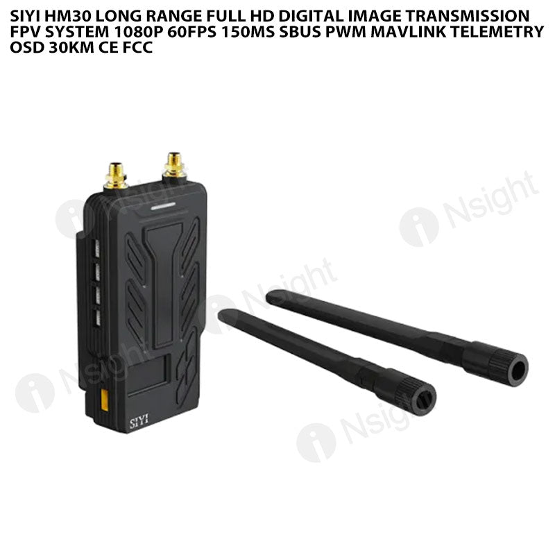 SIYI HM30 Long Range Full HD Digital Image Transmission FPV System 1080p 60fps 150ms SBUS PWM Mavlink Telemetry OSD 30KM CE FCC