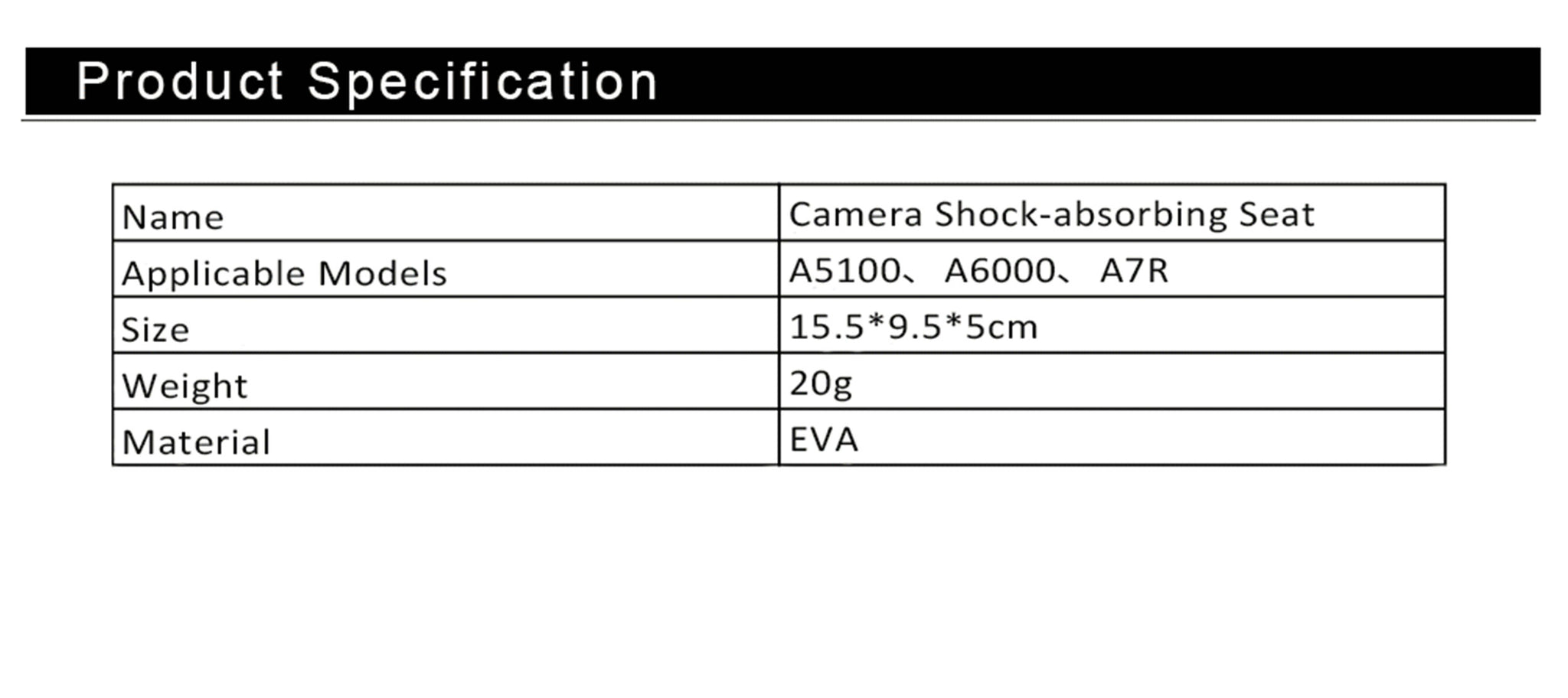Universal UAV Survey Camera Shock Absorberl