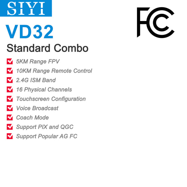 SIYI VD32 Radio System Transmitter Remote Controller
