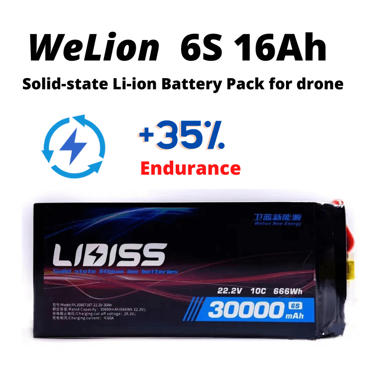 WeLion 6S 16000mAh Solid-state Li-ion Battery Pack for drone