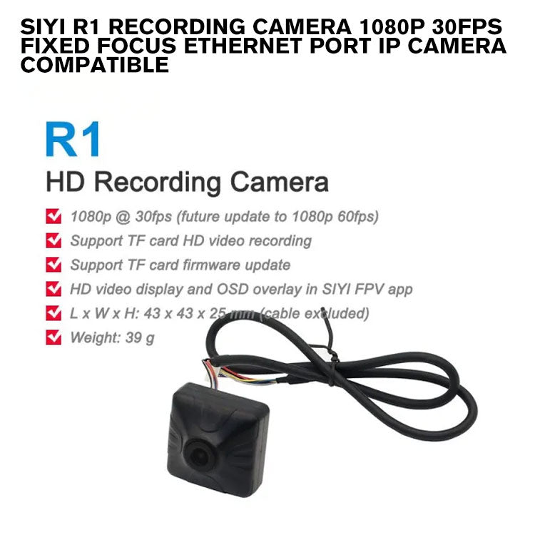 【stop production】SIYI R1 Recording Camera 1080p 30fps Fixed Focus Ethernet Port IP Camera Compatible with MK32 HM30 MK15 MK32E MK15E Air Unit